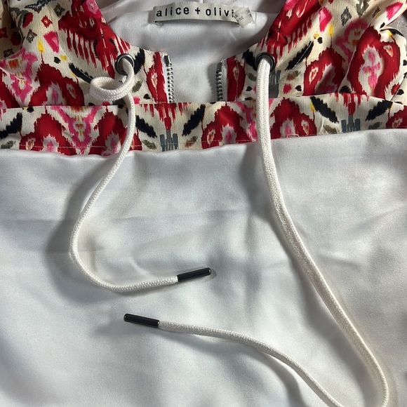 Alice + Olivia Stacia Print Anorak Quarter Zip Pullover Hoodie - Picture 15 of 16